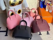 Hermes Bolide 1923 mini Chevre  S4 Deep Blue-9719