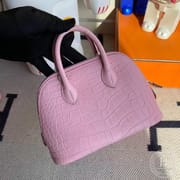 Hermes Bolide 1923 mini Evercolor CC37 Gold-8937
