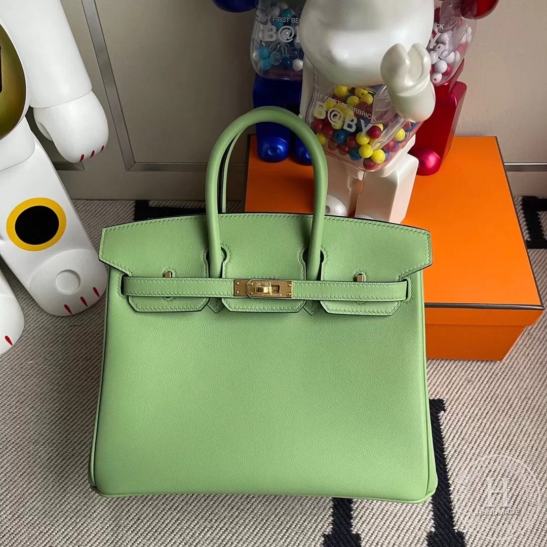 Hermes Birkin 25cm Swift 3I Vert Criquet