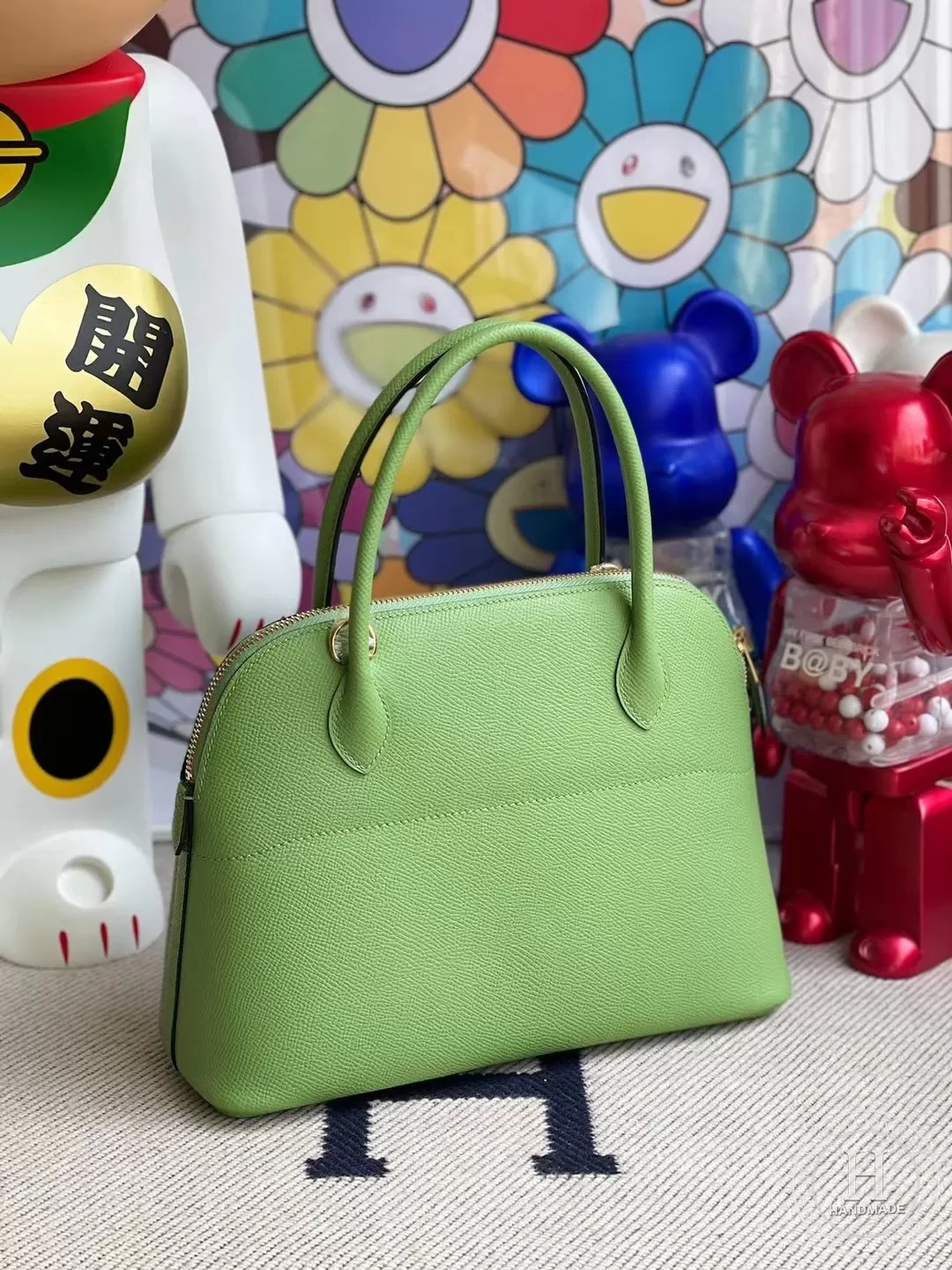 Hermes Bolide 27cm Epsom 3I Vert Criquet