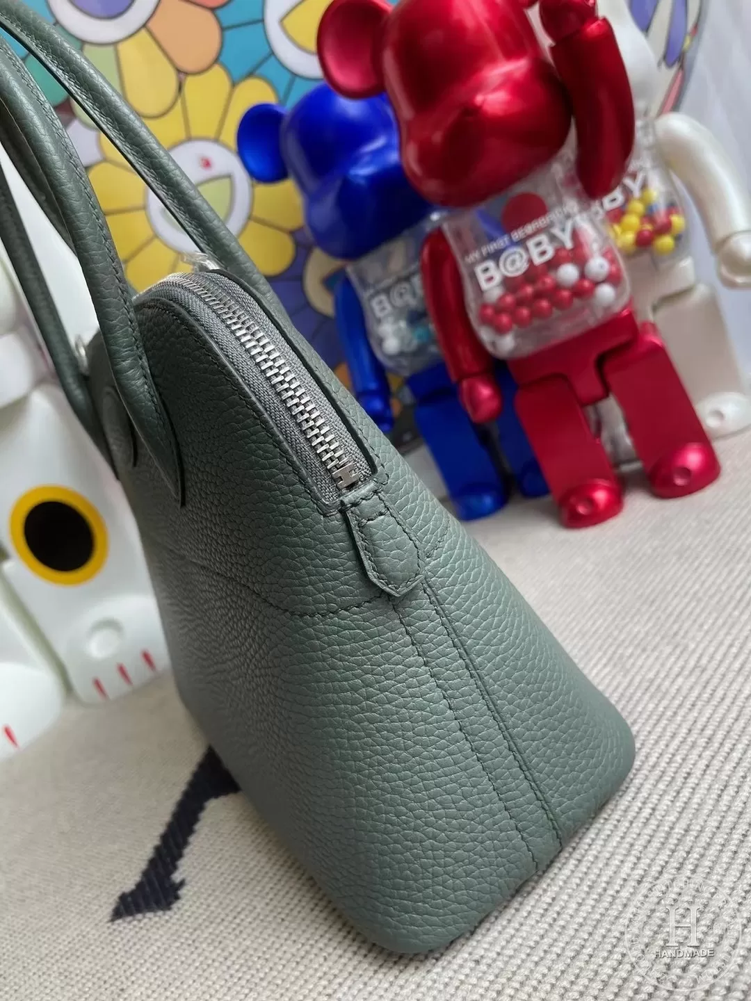 Hermes Bolide 27cm 63 Vert Amande taurillon Clemence Hermes Bolide 27cm 63 Vert Amande taurillon Clemence