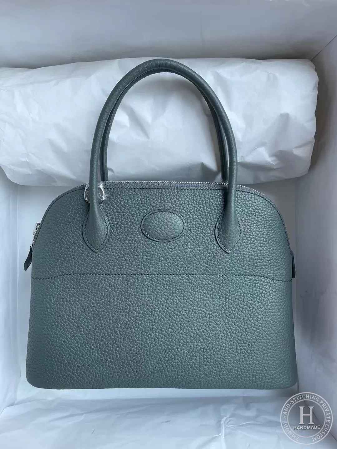 Hermes Bolide 27cm 63 Vert Amande taurillon Clemence Hermes Bolide 27cm 63 Vert Amande taurillon Clemence