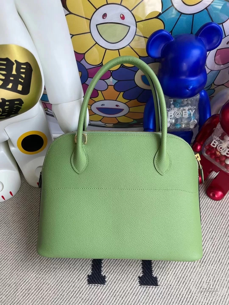 Hermes Bolide 27cm 63 Vert Amande  taurillon Clemence-5796