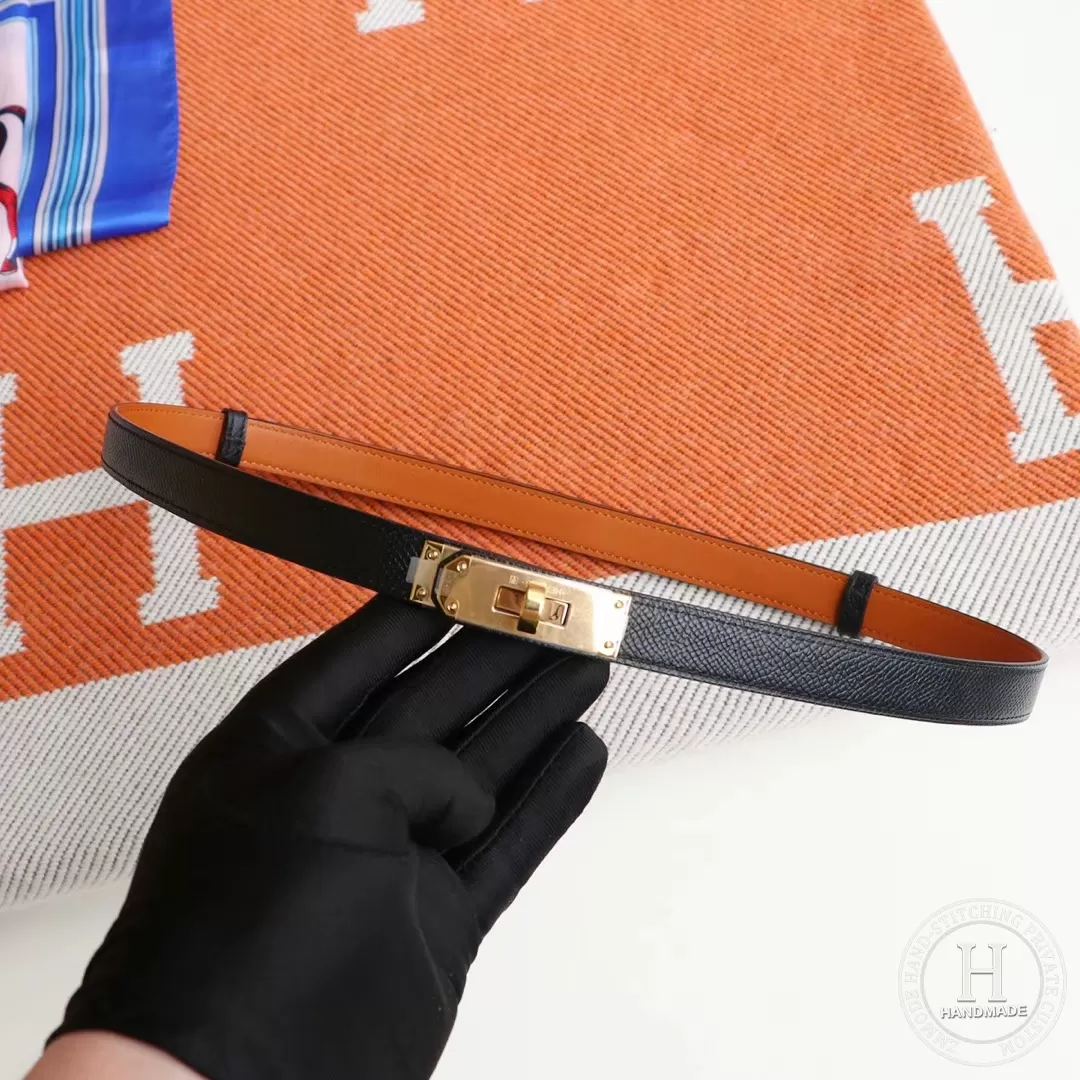 Hermes kelly Belt epsom  89 Nior Black
