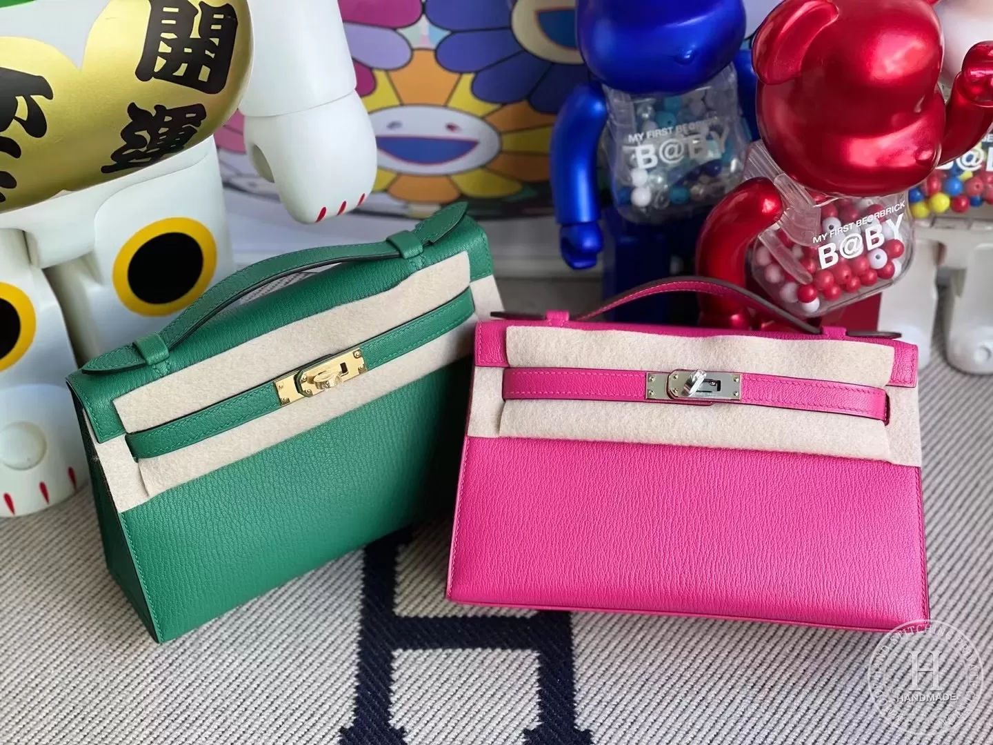 Hermes MiniKelly Pochette 22cm Mysore goatskin E5 Rose Tyrien Hermes MiniKelly Pochette 22cm Mysore goatskin E5 Rose Tyrien