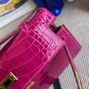 C81 gris tourterelle MiniKelly Pochette22 Aligator Crocodile-6080
