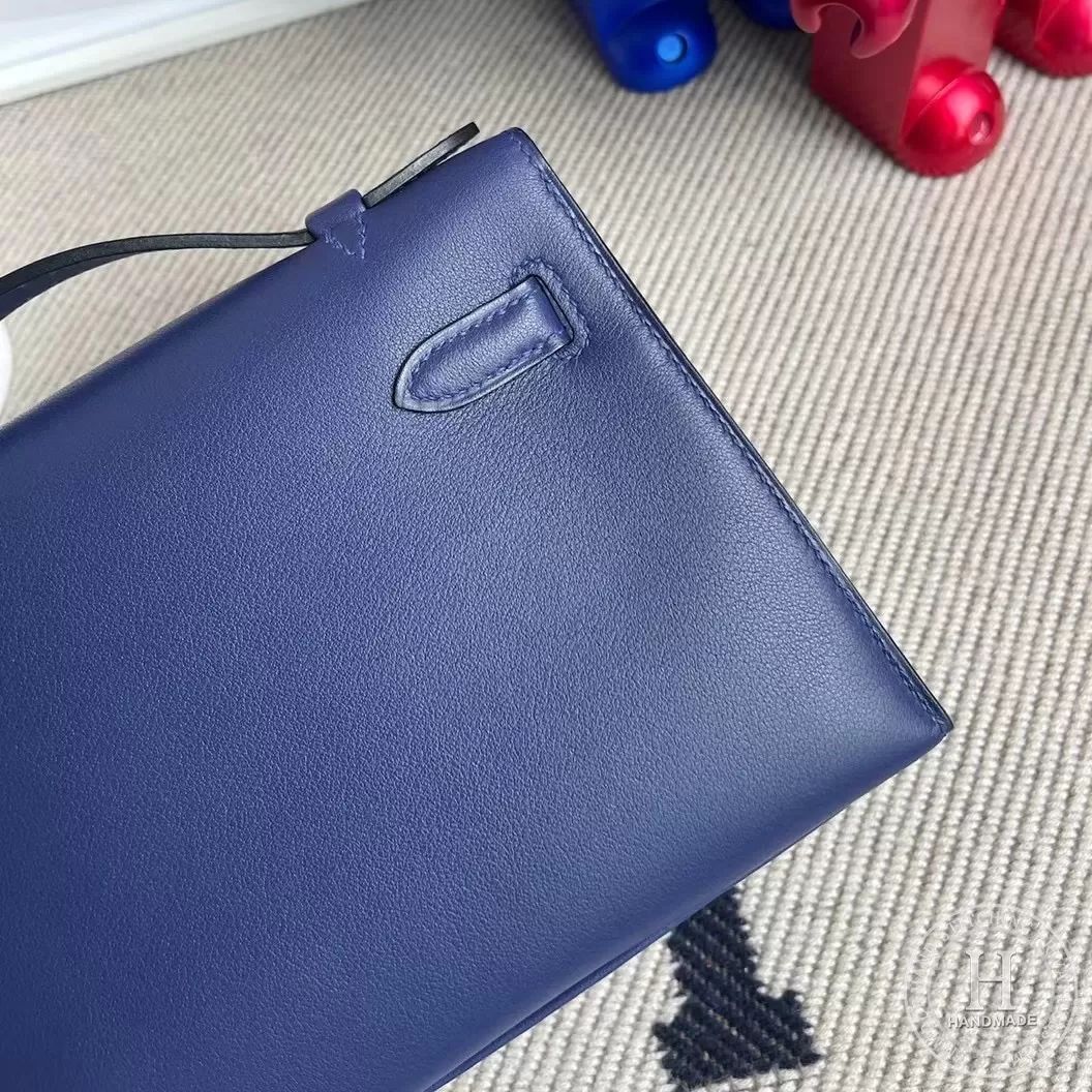 Hermes MiniKelly Pochette22cm Lizard 3Q Rose Sakura