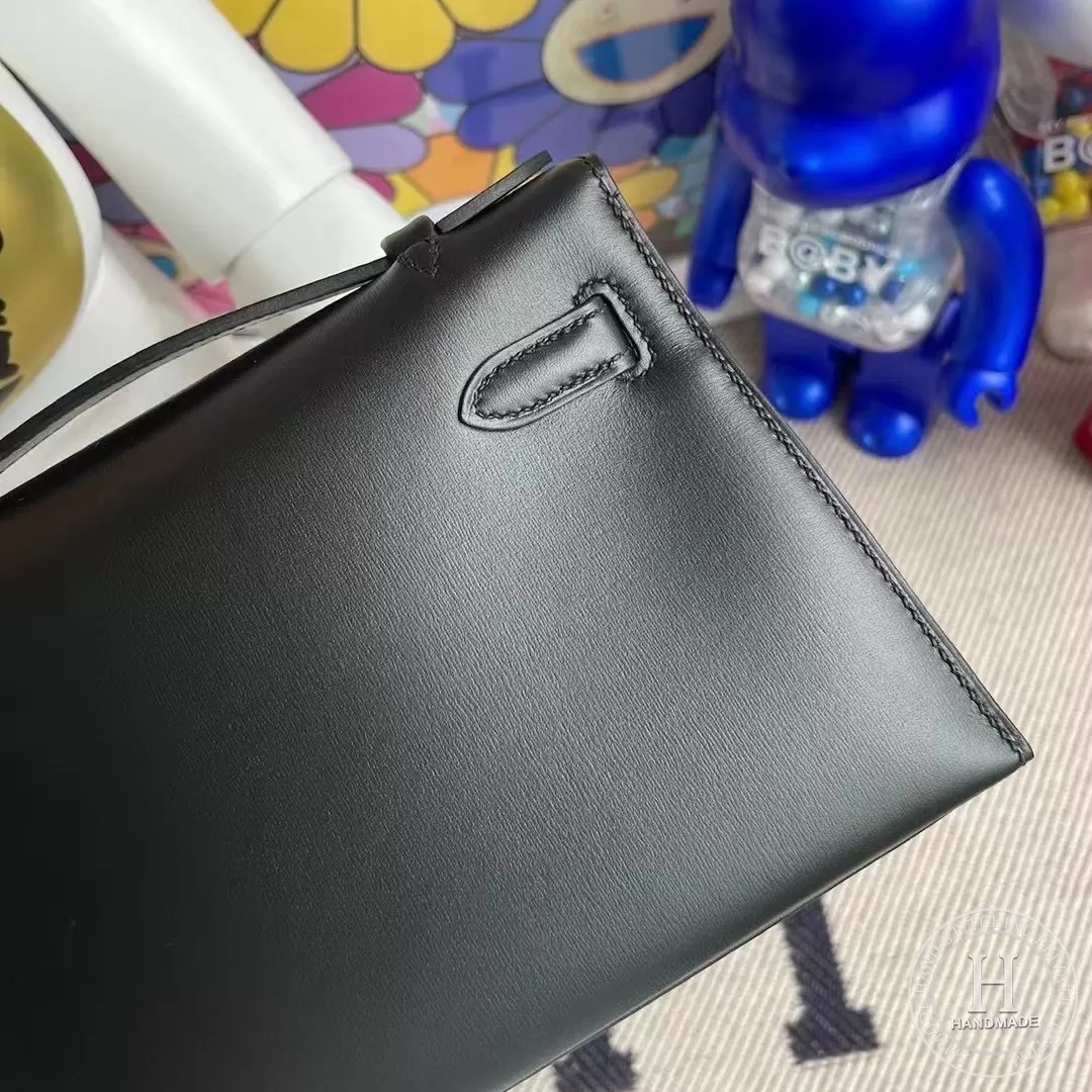 CK89 Noir Box Hermes MiniKelly Pochette 22cm PHW CK89 Noir Box Hermes MiniKelly Pochette 22cm PHW