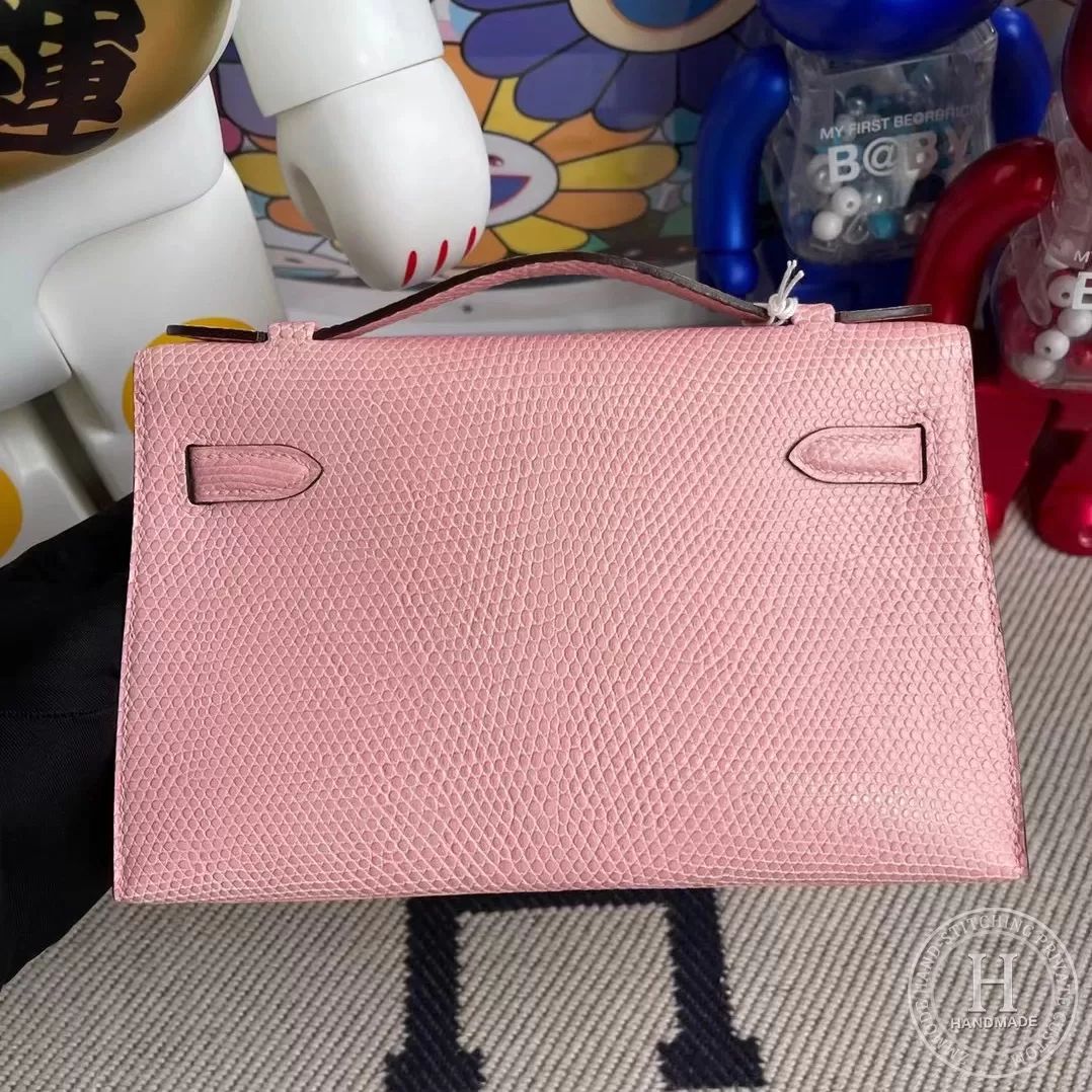 Hermes MiniKelly Pochette 22cm Swift calfskin M3 Blue Encre-4155