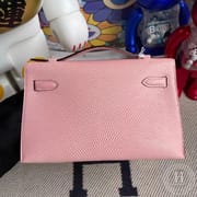 Hermes MiniKelly Pochette 22cm Swift calfskin M3 Blue Encre-4155