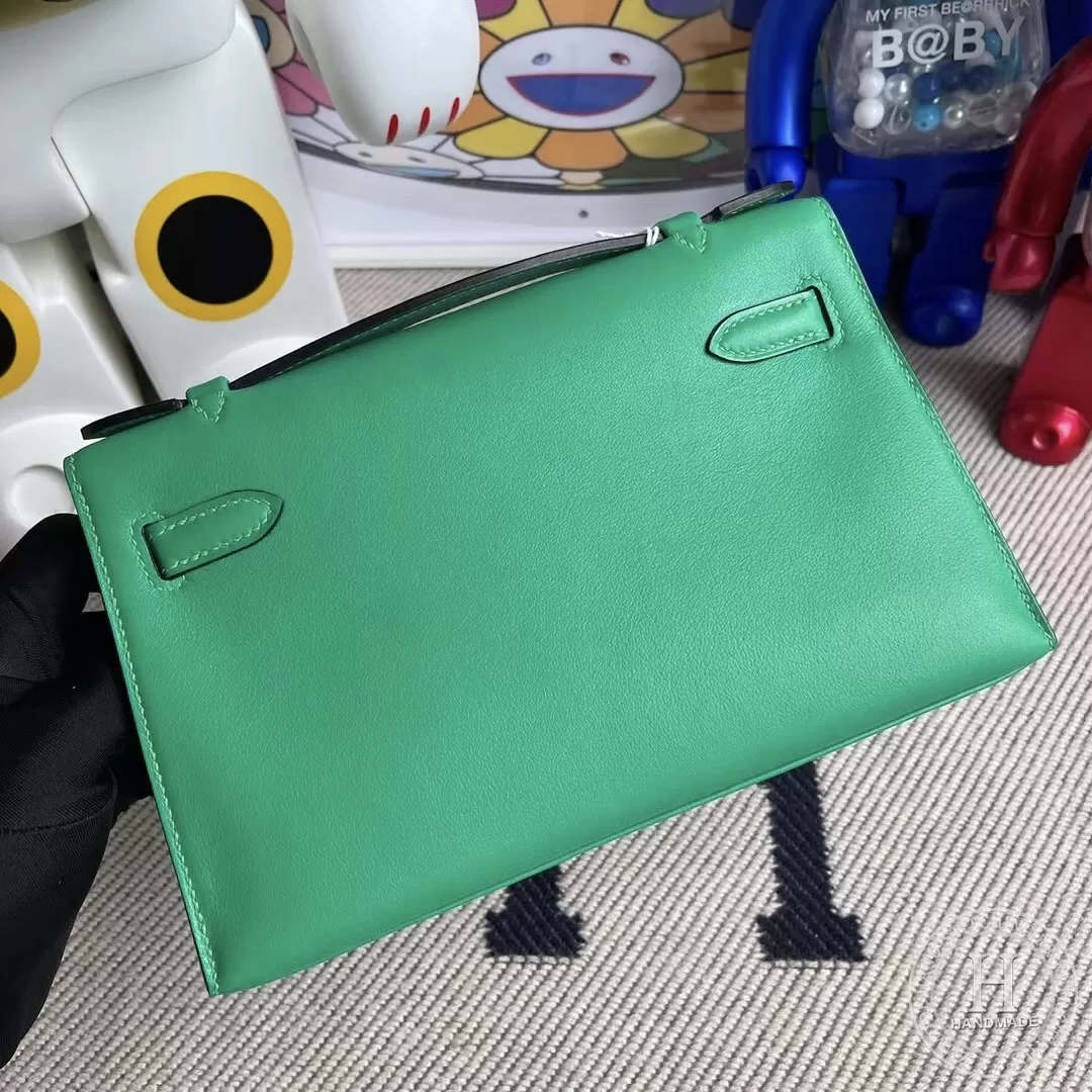 Hermes MiniKelly Pochette Swift 6W Menthe Hermes MiniKelly Pochette Swift 6W Menthe