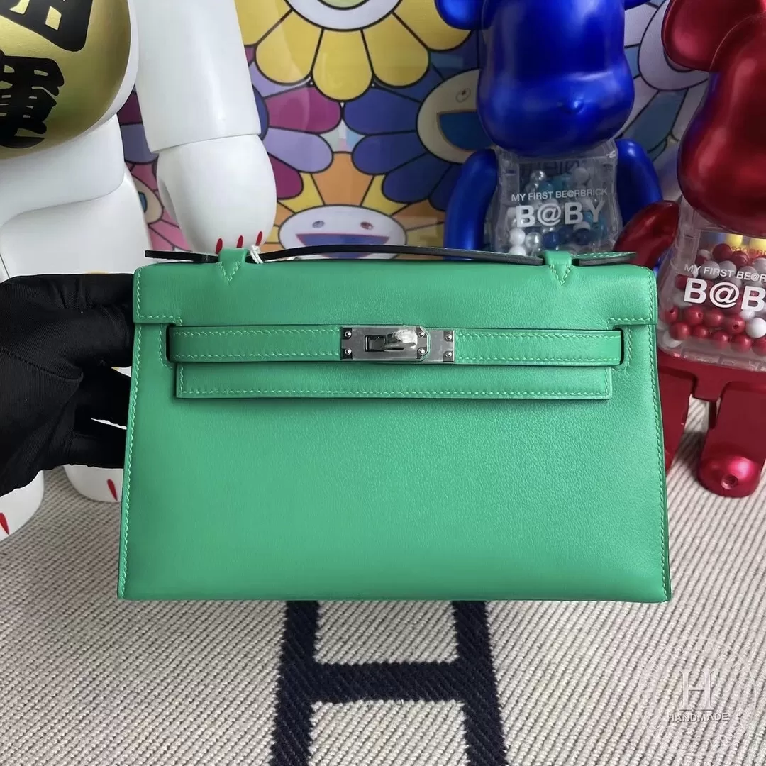 Hermes MiniKelly Pochette Swift 6W Menthe