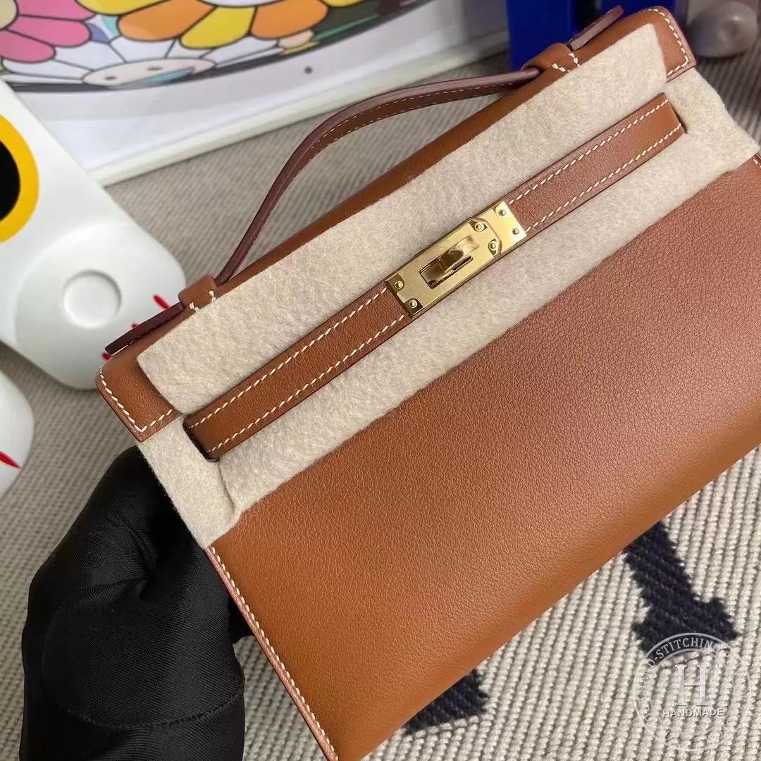 6W Menthe Hermes MiniKelly Pochette Swift-1990