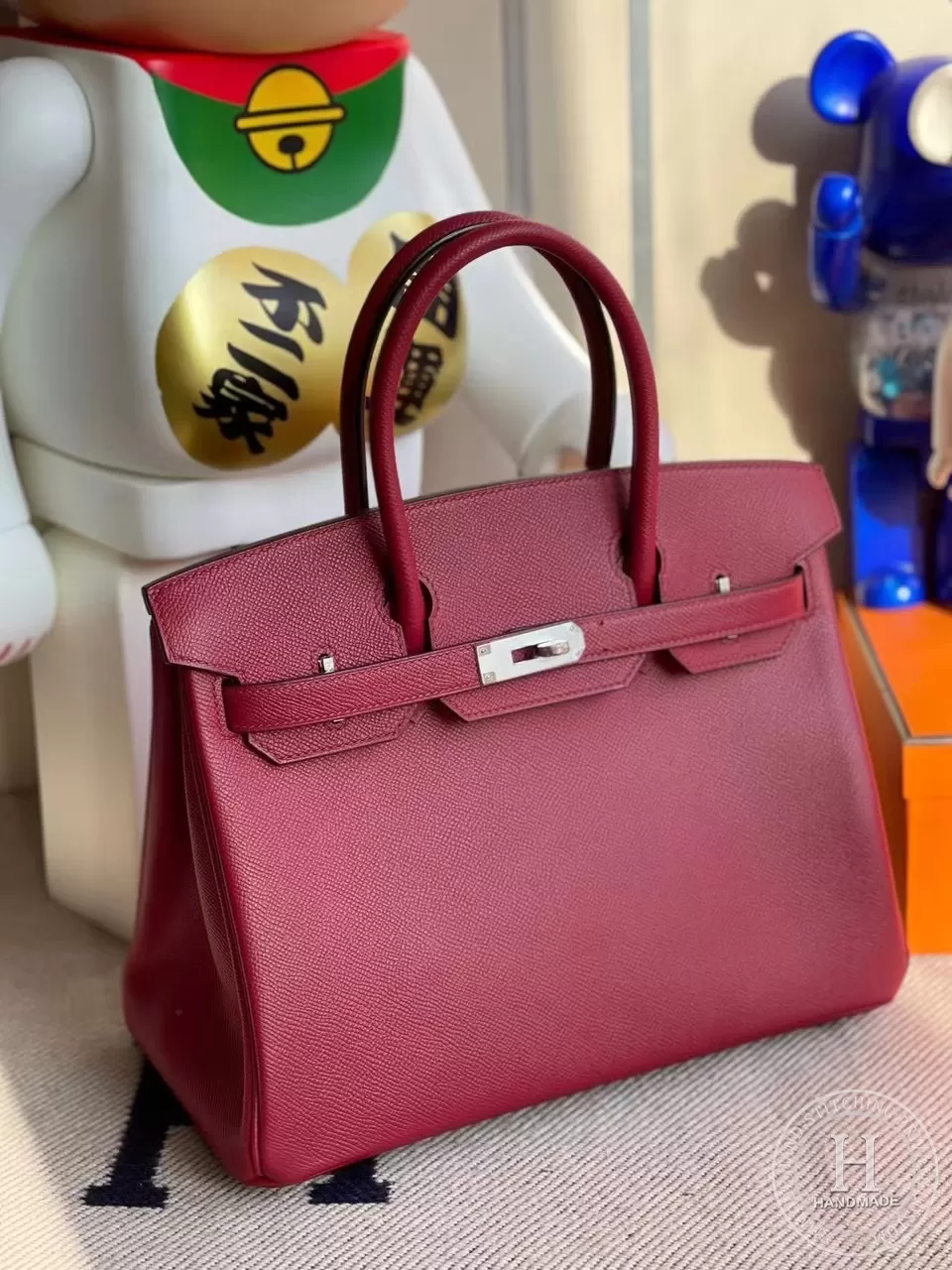 Hermes Birkin 30cm Epsom K1 Rouge Grenat