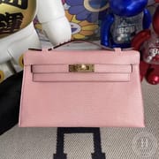 Hermes MiniKelly Pochette 22cm Swift calfskin M3 Blue Encre-4155