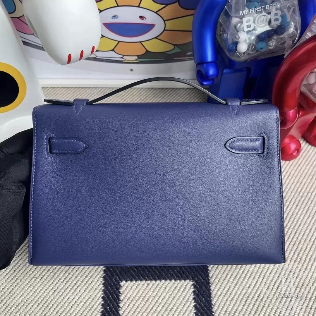 Hermes MiniKelly Pochette22cm Lizard 3Q Rose Sakura