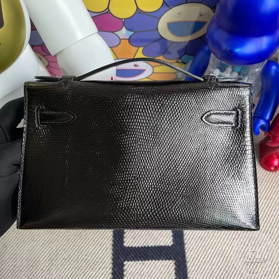 CK47 Chocolate Lizard Hermes MiniKelly Pochette 22cm-9022