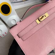 Hermes MiniKelly Pochette 22cm Swift calfskin M3 Blue Encre-4155
