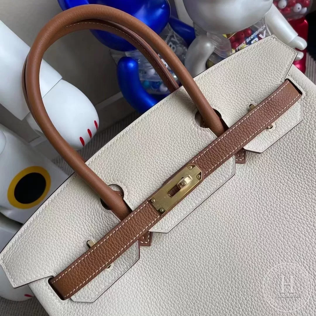 CK10 Craie CK37 Gold Togo Hermes Birkin 30cm CK10 Craie CK37 Gold Togo Hermes Birkin 30cm