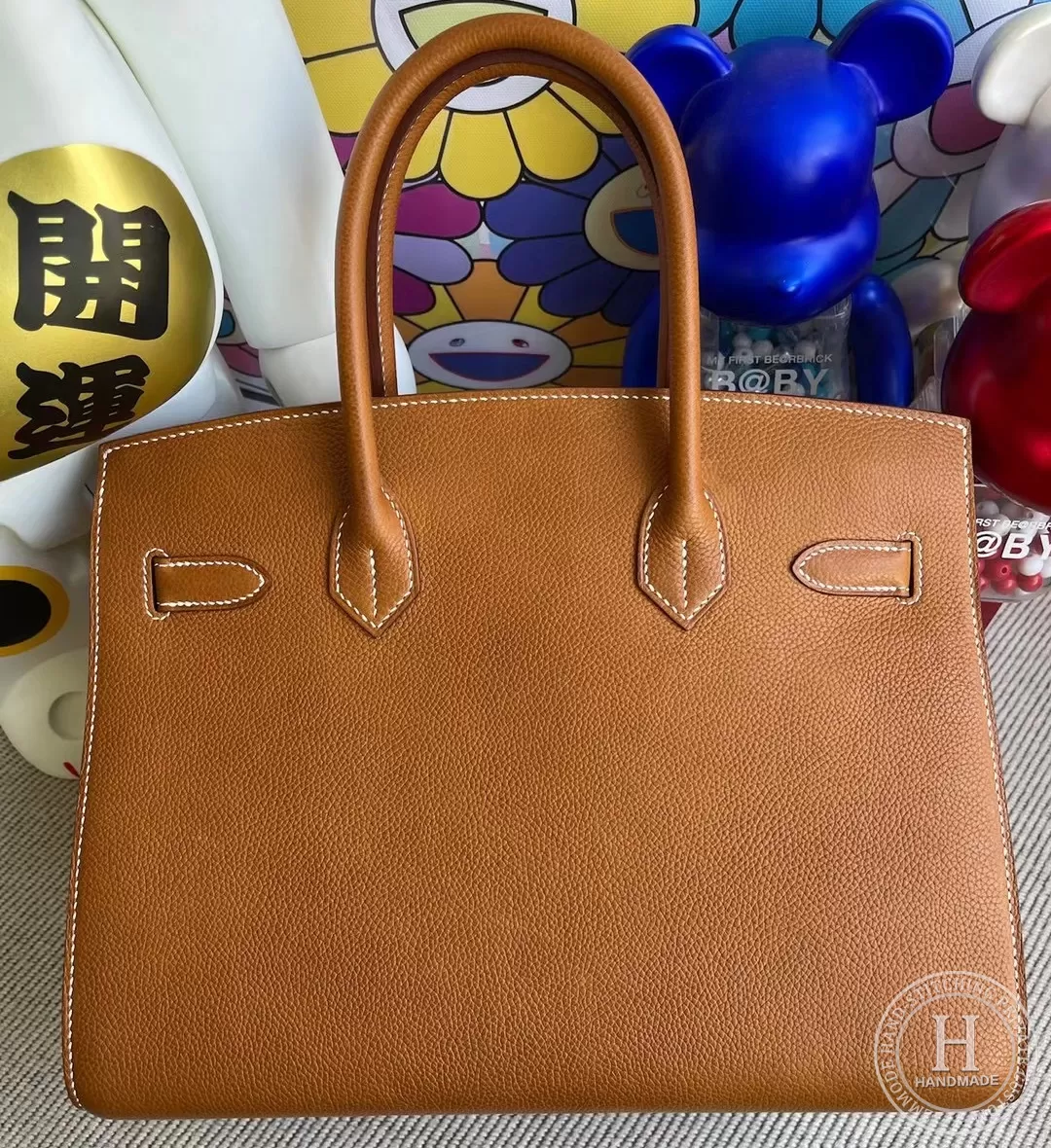 CC34 Fauve Sellier Barenia Faubourg Hermes Birkin 30cm CC34 Fauve Sellier Barenia Faubourg Hermes Birkin 30cm