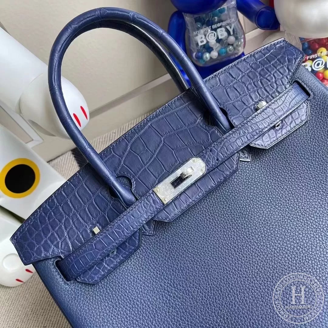 Touch CK73 Bleu Saphir Togo  Matte Alligator Crocodile CK73 Bleu Saphir Hermes Birkin 30cm