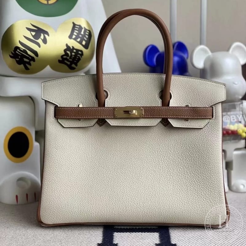 Birkin 30cm Togo CK10 Craie/CK37 Gold