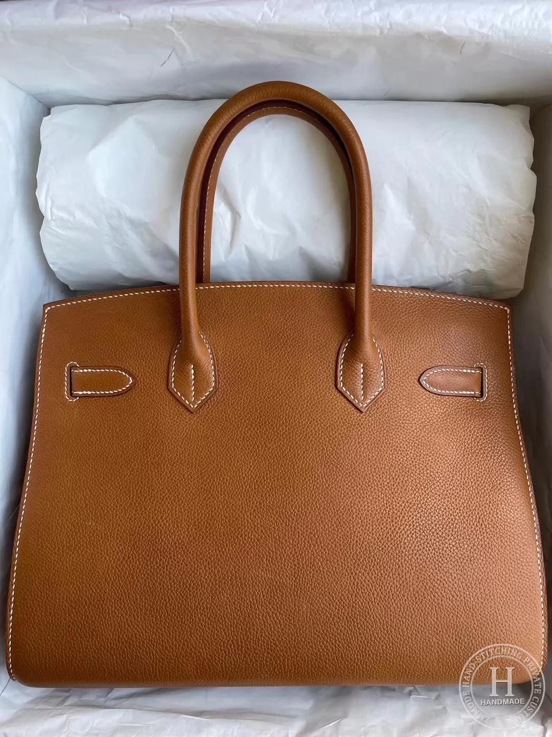 CC34 Fauve Sellier Barenia Faubourg Hermes Birkin 30cm CC34 Fauve Sellier Barenia Faubourg Hermes Birkin 30cm