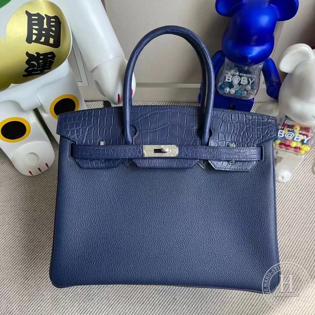 Touch CK73 Bleu Saphir Togo  Matte Alligator Crocodile CK73 Bleu Saphir Hermes Birkin 30cm