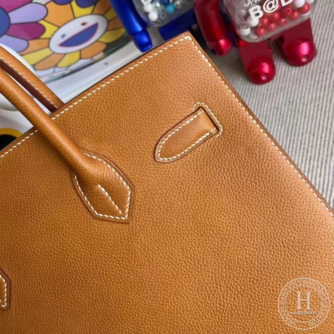 CC34 Fauve Sellier Barenia Faubourg Hermes Birkin 30cm CC34 Fauve Sellier Barenia Faubourg Hermes Birkin 30cm