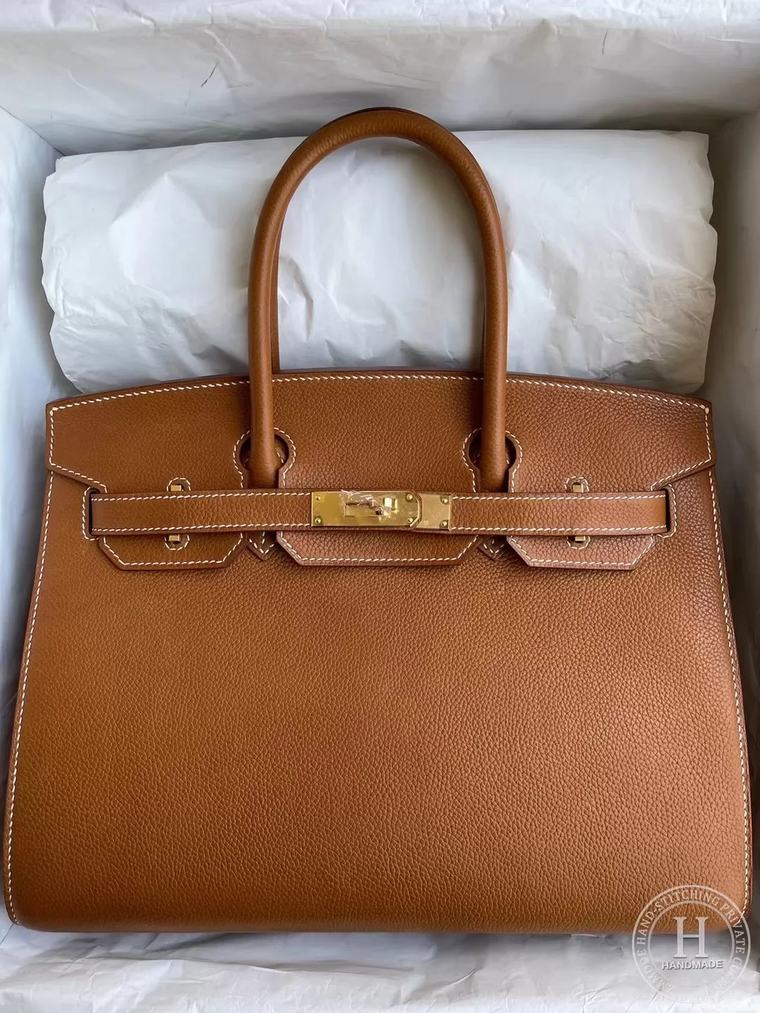 CC34 Fauve Sellier Barenia Faubourg Hermes Birkin 30cm CC34 Fauve Sellier Barenia Faubourg Hermes Birkin 30cm