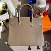 CK89 Noir  L3 Rose Poupre Hermes Birkin 30cm Chevre Mysore Frosted gold button-9134