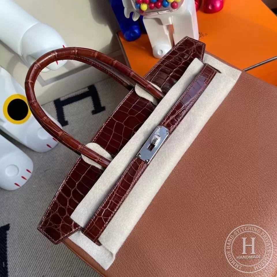 Chevre Mysore  6C Bronze / CC31 Miel  Hermes Birkin 30cm Touch