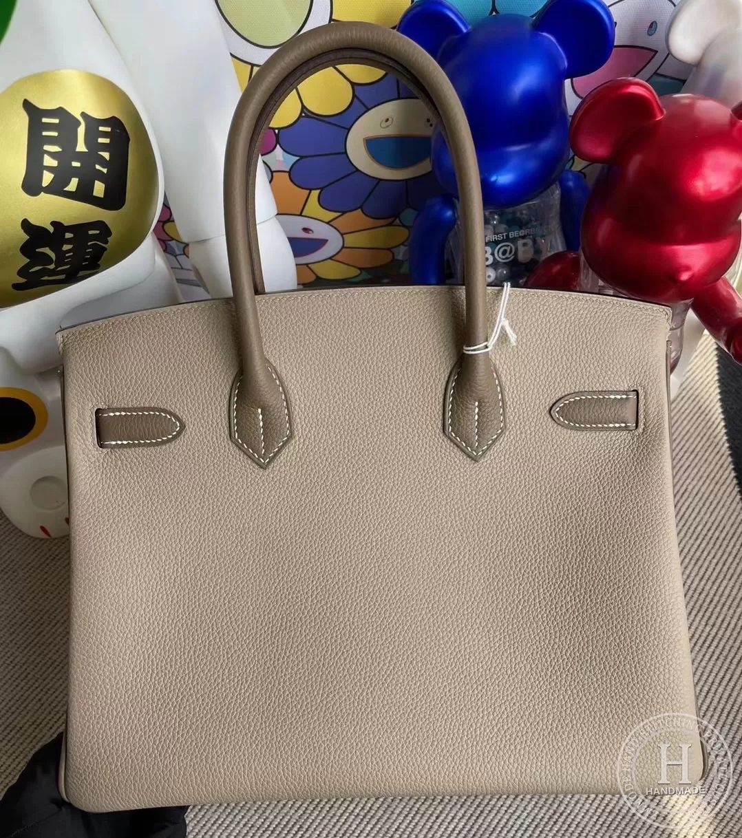 01 Pure white / 9R Lime Togo Hermes Birkin 30cm-5591