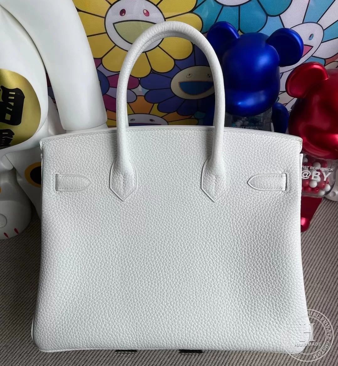 Hermes Birkin 30cm Handbag 4W Glycine  Togo-5153