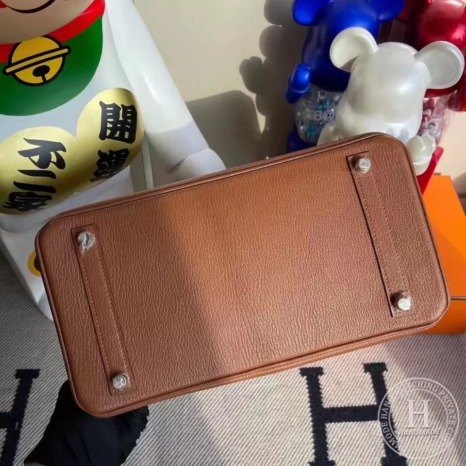 Chevre Mysore  6C Bronze / CC31 Miel  Hermes Birkin 30cm Touch