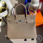 CK89 Noir  L3 Rose Poupre Hermes Birkin 30cm Chevre Mysore Frosted gold button-9134