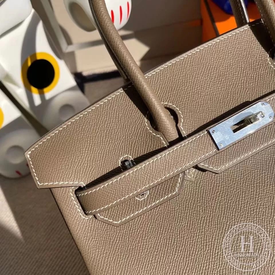 CK89 Noir  L3 Rose Poupre Hermes Birkin 30cm Chevre Mysore Frosted gold button-9134