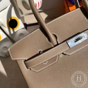 CK89 Noir  L3 Rose Poupre Hermes Birkin 30cm Chevre Mysore Frosted gold button-9134