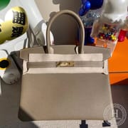 CK89 Noir  L3 Rose Poupre Hermes Birkin 30cm Chevre Mysore Frosted gold button-9134