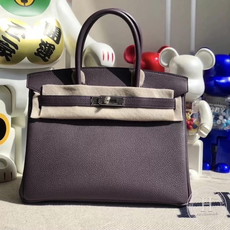 CC34 Fauve  Sellier Barenia Faubourg Hermes Birkin 30cm-3043-3054