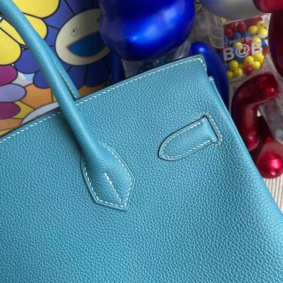 HSS Togo 81 Gris Tourterelle / 18 Etoupe Hermes Birkin 30cm-5568