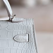 89 Noir Alligator Crocodile Shinny MINI KELLY II  PHW/GHW-1136