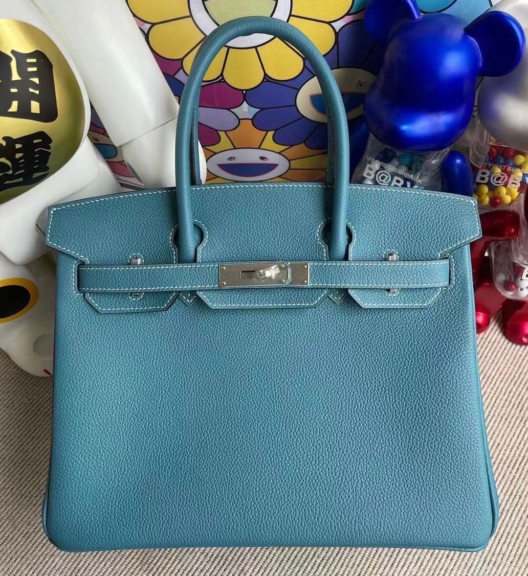 HSS Togo 81 Gris Tourterelle / 18 Etoupe Hermes Birkin 30cm-5568
