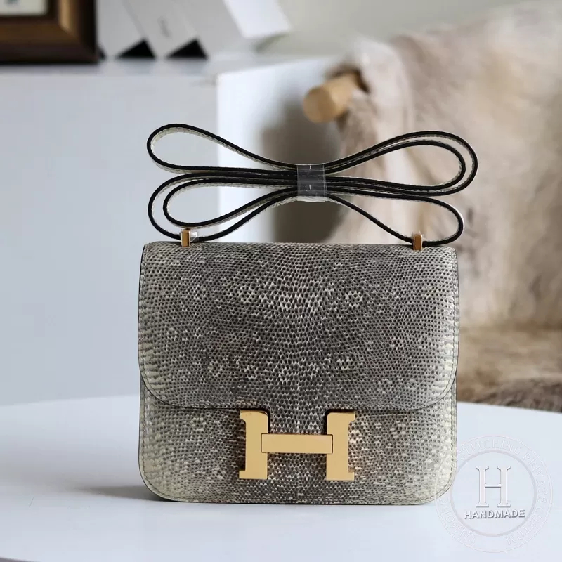 Hermes Constance 19 CK1B Ombre Lizard