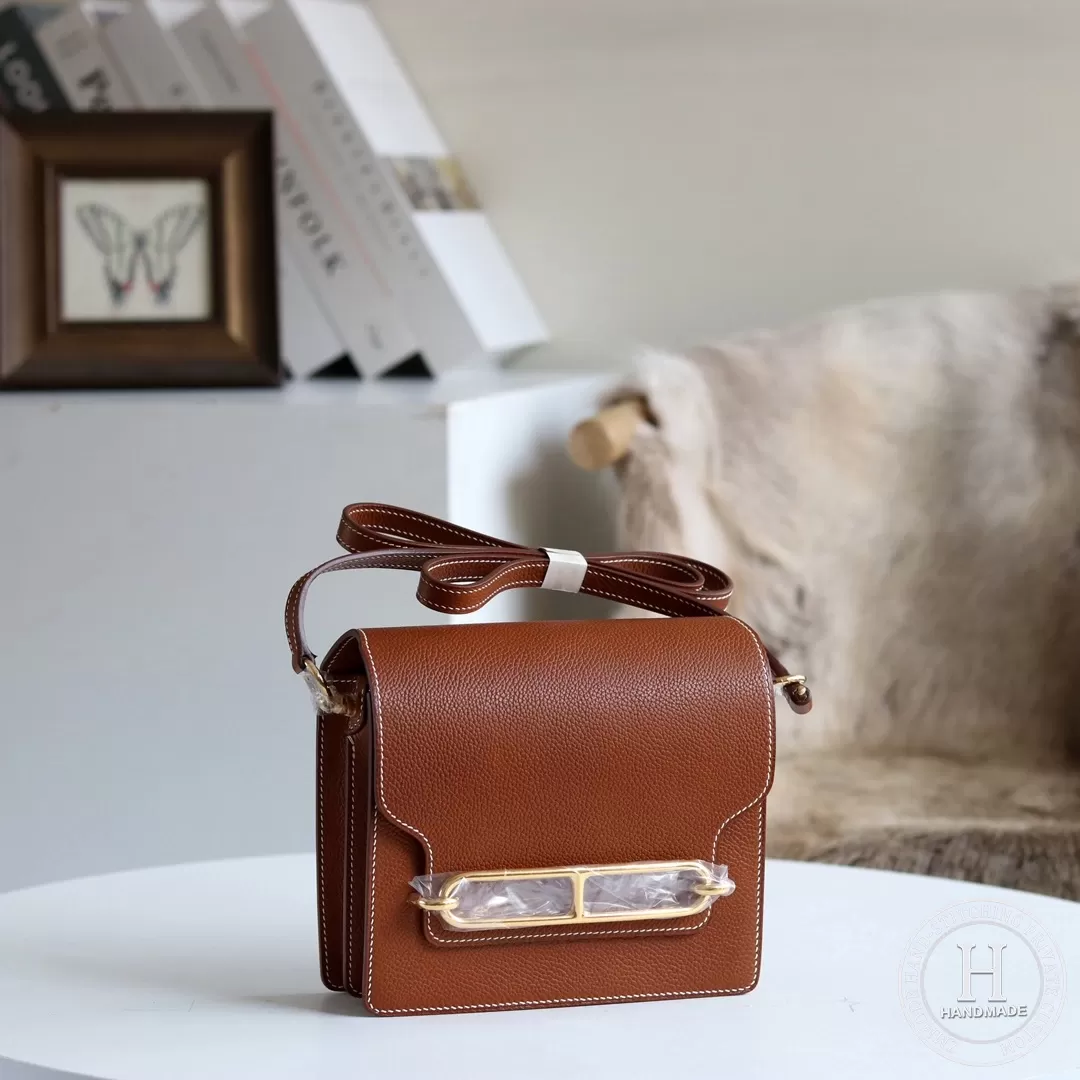 Hermes Roulis 18cm Swift calfskin M8 Gris Asphalte-1519