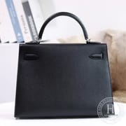 4Z Gris Mouette Togo Kelly 32 Bag PHW/GHW-5255