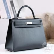 4Z Gris Mouette Togo Kelly 32 Bag PHW/GHW-5255