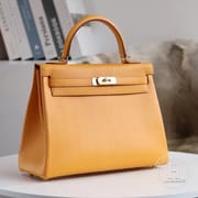4Z Gris Mouette Togo Kelly 32 Bag PHW/GHW-5255-5263