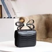 89NOIR CONSTANCE 19CM MATTE ALLIGATOR CROCODILE ROSE GOLD