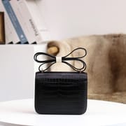 89NOIR CONSTANCE 19CM MATTE ALLIGATOR CROCODILE ROSE GOLD